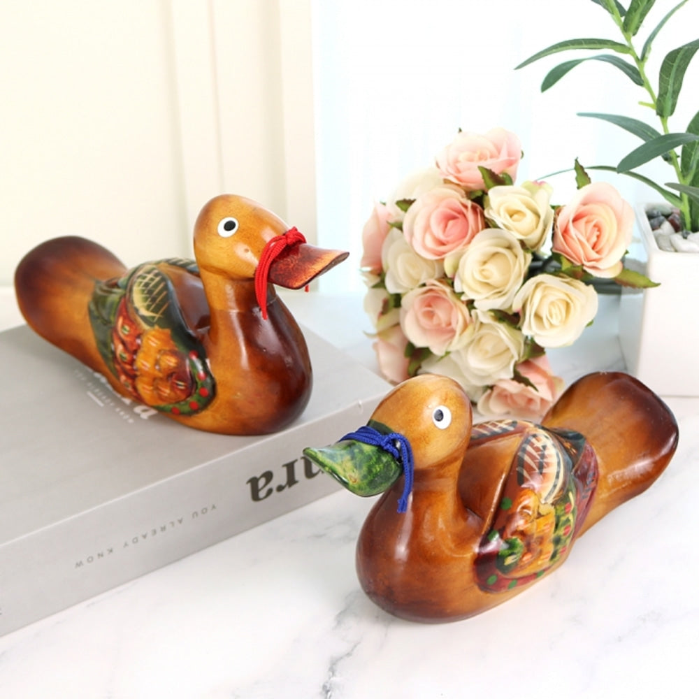 Wood Carved Mandarin Duck Set 3 Wood Carved Box Dragon Wedding Newlyweds