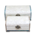 White Pearl Rounded 2-Tier Najeonchilgi Jewelry Box, 24 cm by Park In-ho