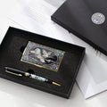 2-Piece Set: Gold Mother of Pearl Business Card Case N Mother of Pearl Pen