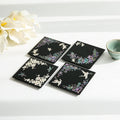 Najeonchilgi Mother of Pearl Coaster Mother of Pearl Coaster Traditional Coaster Traditional Red