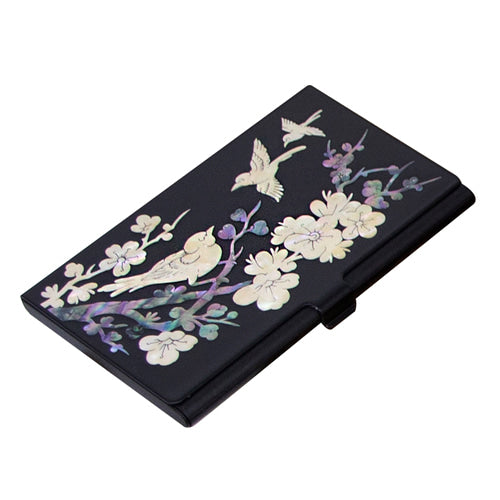 Najeon Chilgi Mother of Pearl Business Card Case — Plum Blossom - OF0085