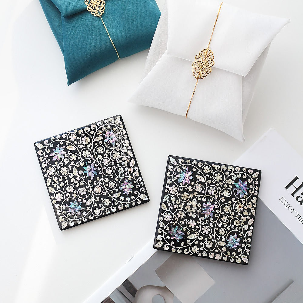 Najeonchilgi Square Mother of Pearl Coaster (Arabesque) 2P