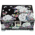 Premium Najeonchilgi Painted Ottchil Lacquer Hydrangea Mother of Pearl Jewelry Box (Black) Jewelry Box, 18 cm (Master Artisan Park Jin-seop)