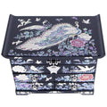 Peacock Scholar 5-Tier Drawer Mother of Pearl Jewelry Box中 (Glossy, Black)