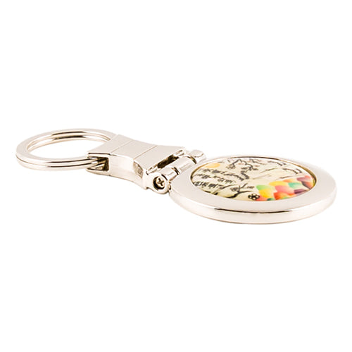Keyring, Magnet & Hair Tie — Pine & Crane (White) - LV0244