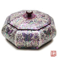 Joseon Mother of Pearl Flower & Butterfly Pattern Octagonal Jewelry Box (Small)