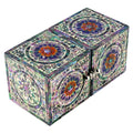 Round Arabesque Flower Double Lidded Jewelry Box - Oh Myung-ho