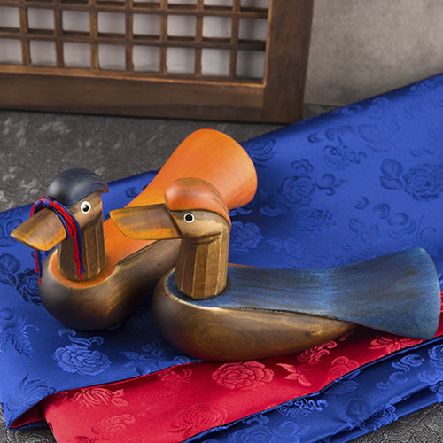 Large Wooden Mandarin Duck — Phoenix - DE0139