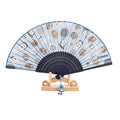Silk & Ramie Hand Fan (Blue) - FN0016