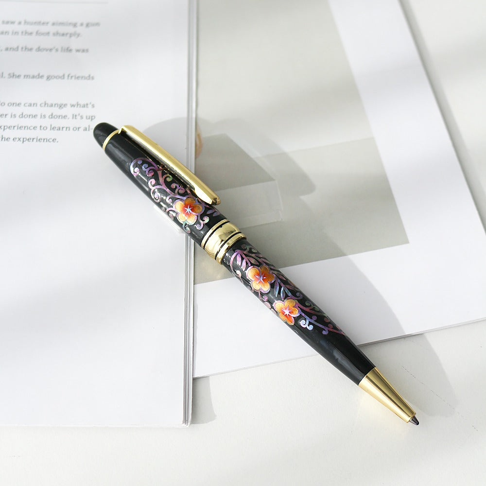 Premium Painted Flower Mother of Pearl Pen (Full)