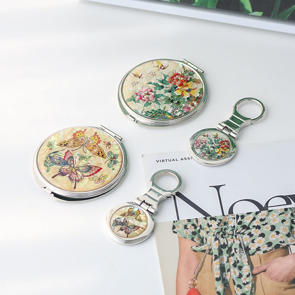 2-Piece Set: Najeon Hand Mirror Keyring Set B