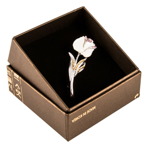 Tie Pin, Cufflinks & Brooch (White) - LV0139