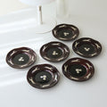 6-Piece Set: Najeonchilgi 5 Crane Tea Coaster Set Mother of Pearl Coaster Traditional Coaster (Master Artisan Lee Won-geun)