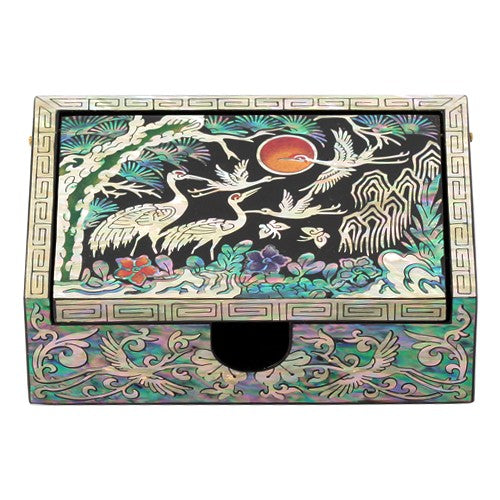 Najeon Chilgi Mother of Pearl Business Card Holder — Pine & Crane by 오명호 - OF0014
