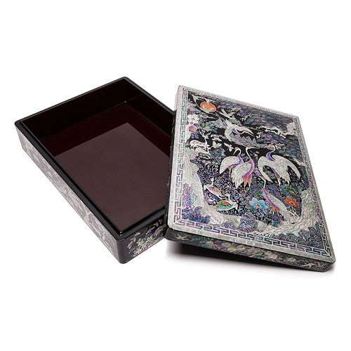 Najeon Chilgi Mother of Pearl Document & Memo Box — Pine & Crane - OF0226