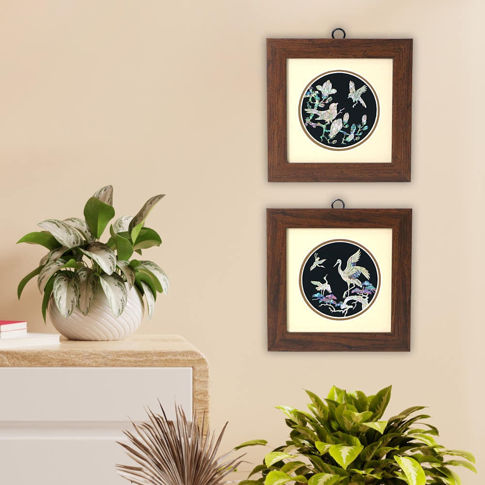 Traditional Najeonchilgi Wall Mounted Mother of Pearl Frame Small Mini Frame Mother of Pearl
