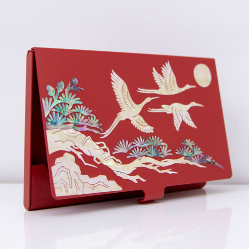 Najeon Chilgi Mother of Pearl Business Card Case — Pine & Crane - OF0084