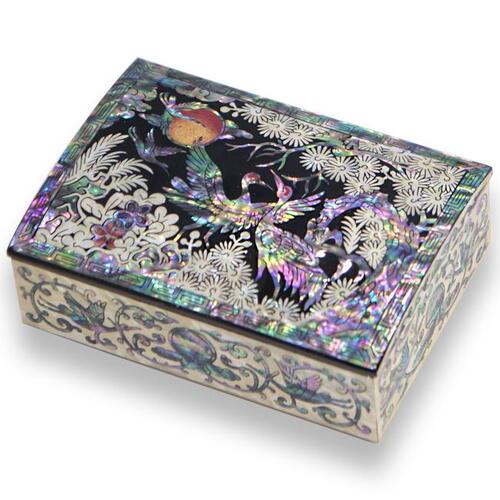 Najeon Chilgi Mother of Pearl Business Card Holder — Pine & Crane by 오명호 - OF0010