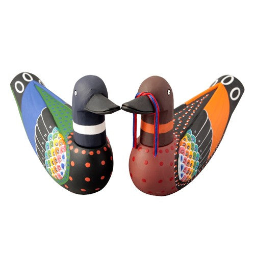 Large Wooden Mandarin Duck - DE0131