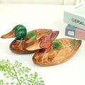 Premium Lotus Duck Set (Medium) Wood Carved Wedding Pyebaek Box Dragon