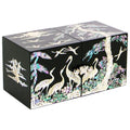 Najeonchilgi Lacquerware SecretJewelry Box Crane & Pine Motif Double Lidded Mother of Pearl Jewelry Box