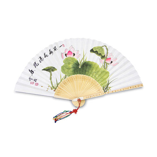 Hanji Traditional Fan — Lotus - FN0088