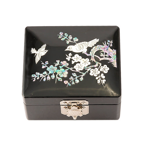 Plum Blossom - Glossy Turtle Jewelry Box