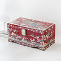 Masterpiece Najeon Bridal Painted Peony of Wealth Bongchae Wedding Box (Red)