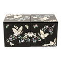 Glossy Butterfly Double Lidded Mother of Pearl Jewelry Box (Oh Myung-ho)