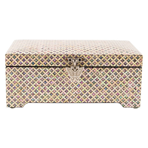 Seven Treasures (Chilbo) Square 2-Tier Najeonchilgi Jewelry Box, Small by Park In-ho