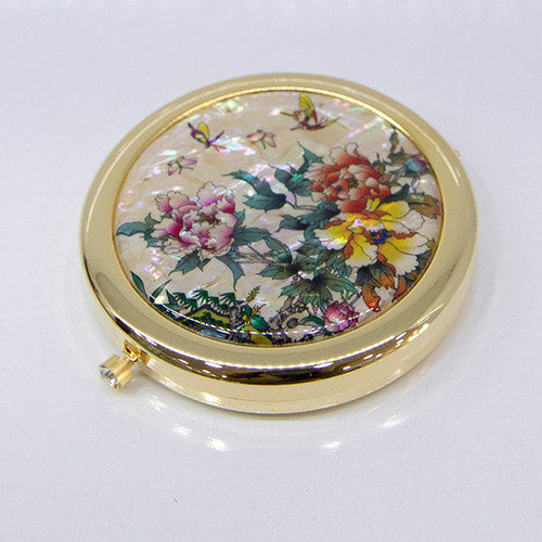Najeon Chilgi Hand Mirror & Medicine Case — Peony - LV0008