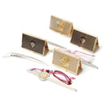 2-Piece Set: Premium Metal Letter Opener Gold Business Card Case