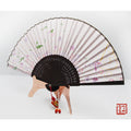 Silk & Ramie Hand Fan — Butterfly (Pink) - FN0053