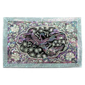 Arabesque Crane & Pine Mother of Pearl Business Card Case, Multi-Purpose Box (Black)