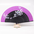Silk & Ramie Hand Fan (Purple) - FN0061