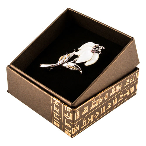 Tie Pin, Cufflinks & Brooch (White) - LV0141