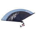 Silk & Ramie Hand Fan (Blue) - FN0027