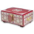 Crane & Pine 4-Tier Embroidered Drawer Roof Tile Jewelry Box (Black, Red) 大- by Kim Young-man