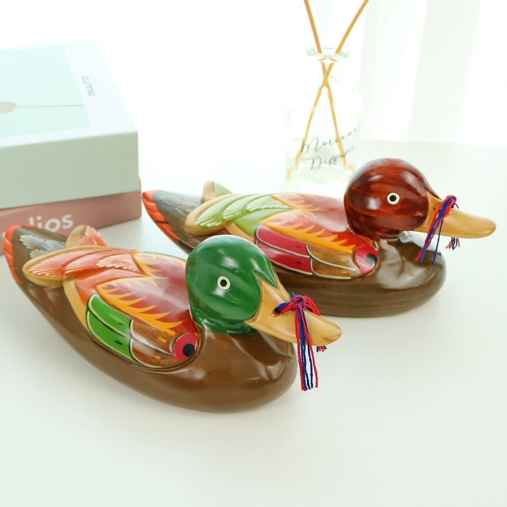 Premium Duck Duck Set (Large) Wood Carved Box Dragon Wedding Newlyweds