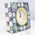 Najeon Chilgi Mother of Pearl Desk Clock — Butterfly Pattern (Symbol of Joy & Transformation) - DE0126