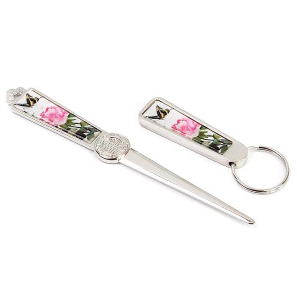 2-Piece Set: Najeon Key Letter Opener Set (Damhwa Butterfly)