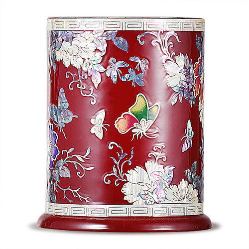Najeon Chilgi Mother of Pearl Pen & Pencil Holder — Peony - OF0051