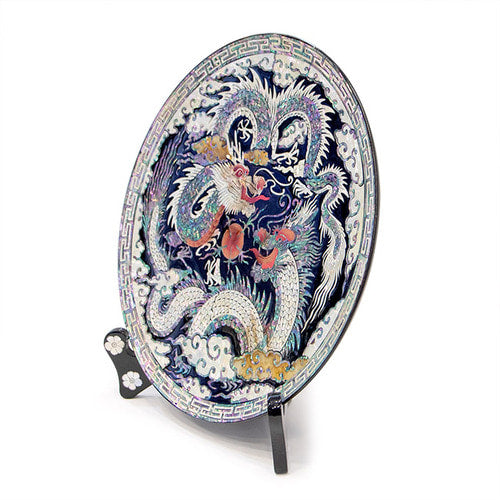 Najeon Chilgi Mother of Pearl Plate & Tray — Dragon by Kim Gil-su - DE0040