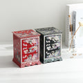 Najeonchilgi Peony Flower Arabesque 3-Tier Drawer Mother of Pearl Jewelry Box