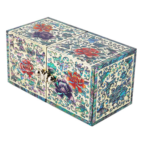 Peony Double Lidded Jewelry Box (Small) - Oh Myung-ho