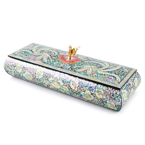 Najeon Chilgi Mother of Pearl Pen & Pencil Holder — Phoenix by Kwak Jang-sun - OF0024