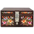 Premium Hand Embroidered Wedding Box Large (Hibiscus) Jewelry Box Yedan Wedding Gift Box (by Kim Young-ja)