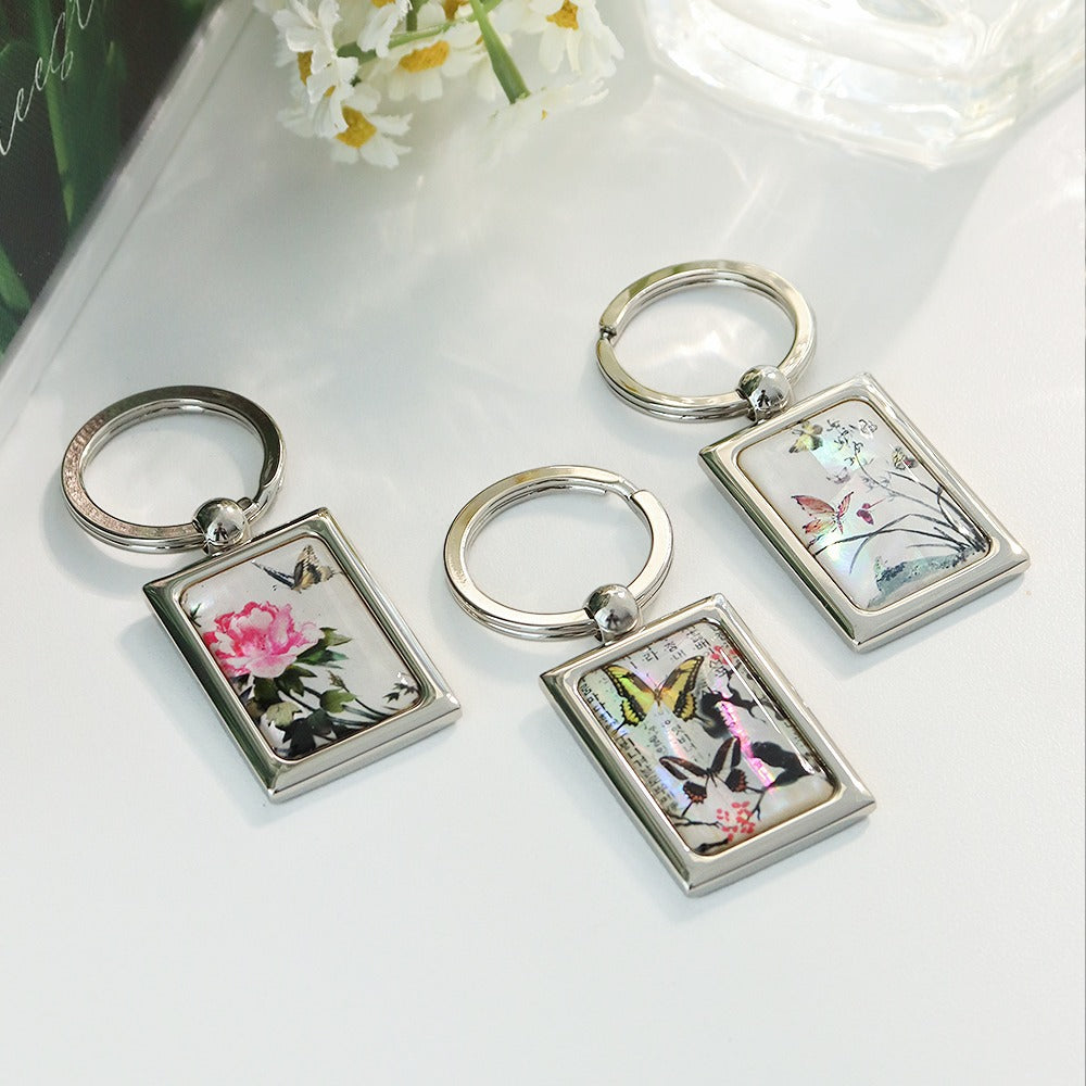Najeonchilgi Mother of Pearl Keyring Keyring (Square)N