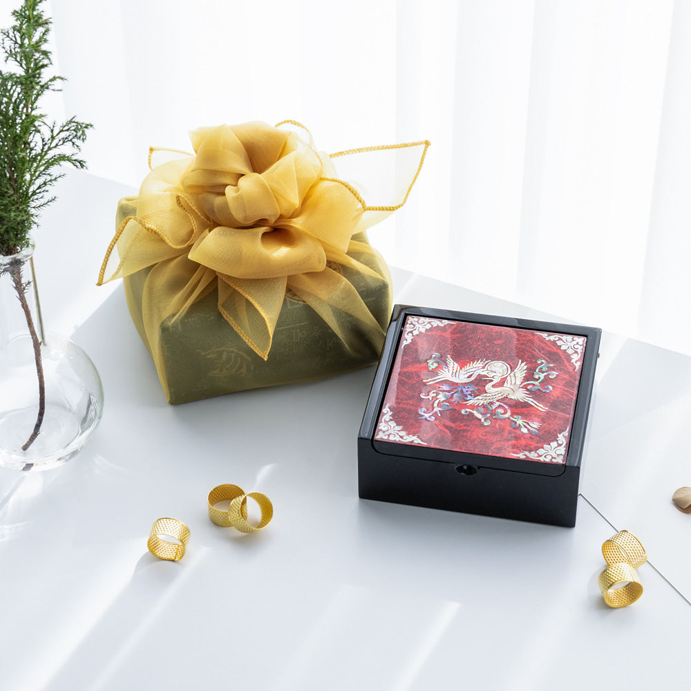 Hanji Mini Ring Storage Mother of Pearl Jewelry Box