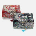 Premium Najeonchilgi Moon Pine & Crane Rounded Mother of Pearl Jewelry Box Yedan Wedding Gift Box, 27 cm
